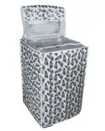 Classic Top Load Washing Machine Cover Suitable for Voltas 6.5 Kg, 7 Kg | 54Cms X 54Cms X 88Cms | White & Black