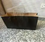 BHARAT PAPERS Fall Gift Bag Maple Leaf Elements Party Treat Bags Kraft Paper Orange Gift Bags with Handles Autumn Leaves Themed Thanksgiving Wedding Parties Birthday Bridal Shower Party Favors (pack of 10)-a21