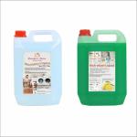 Rainbow Shine Home Care Washing machine liquid detergent Sky + Dish Washing liquid Green (5+5 ltr)