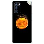 GADGETSWRAP Printed Vinyl Skin Sticker for Oppo Reno 6 Pro - Orange Basketball
