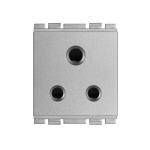 Kolors 6A 3 Pin Skt. Without Shutter 2 Module (Graphite Grey) [Kosmik] [Pack of 10 pcs] [This socket is compatible only with Kosmik & Kraft Cover plates (Switch Plates)]