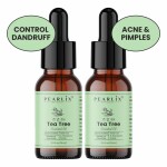 PEARLIX Tea Tree Oil Purifying Vegan Facial Oil For Oily, Blemished Skin | 10ml (each), Pack Of 2
