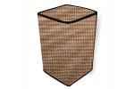 The Furnishing Tree PVC Washing Machine Cover Fully Automatic Compatible for BPL 6.2 kg BFATL62K1 Top Load Pin Check Pattern Brown