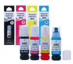 ANG 003 Ink for Epsson L3110, L3150, L3250, L3252 L3115, L3116, L3101, L3210, L3215, L3216, L3151, L3152, L3156, L5190 Printer 003 Ink (4 Color Set Box)