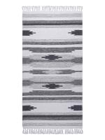 Saral Home Grey Woven Cotton Cutshuttle Rug (80X150 CM)