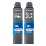 Dove Men+Care Cool Fresh Dry Spray Antiperspirant Deodorant, Up To 48 Hrs Protection From Sweat & Odour, Instantly Dry For Cleaner Feel, Dermatologically Proven Formula, Soothes & Moisturises Skin, Clean, Refreshing Scent, 250Ml (Pack Of 2)