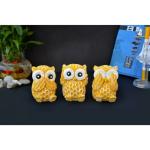 Sajghar Decor Solid Resin Miniature Owl Figurines Statue01