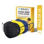 BOLDFIT N95 Mask for Kids Reusable Mask (Multicolor) Anti Pollution Anti Bacterial, Protective