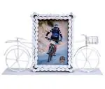 Whats Your Kick Upcycled Bike Chain Photo Frame With Cycle Cotton White Finish