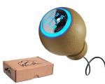 WolkomHome Led Gear Knob Shift with Blue Light Manual Transmission Gear Shifting Knob Beige for Maruti Suzuki Brezza