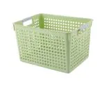 HOMIES, 1 Piece, Multipurpose Plastic storage box basket container, Large Size, (35 * 25.5 * 21cm), MULTICOLOR