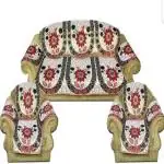 SPIEx-Cell Cotton Floral Sofa Cover  (White Pack of 12)-