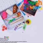 Dough Re'Mom Art & Craft Material IIICE-Cream and Cake Celebration KIT II White,Pink, Brown II DIY Fun and Learning for Kids