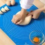 ShopiMoz Silicon Fondant Rolling Mat or Silicone Baking Sheet Large with Measurements Stretchable for Kitchen Roti Chapati Cake Pad Cooking Dough Atta Kneading Big Size