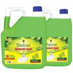 Shatras Green Lime Dishwash Liquid Gel || Dish Cleaning Liquid Gel with German Technology - Active 3X More Power Molecules Leaves No Residue, Grease Cleaner For All Utensils (5 Liter *Pack of 2)