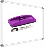 SHELFKING Non Magnetic 1.5x2 feet Non-Magnetic Double Sided Whiteboard and Chalkboard Whiteboards and Duster Combos (White, Green)