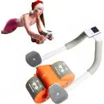 MAPACHE Ab Roller with Elbow Support, Upgraded Ab Roller Wheel Automatic Rebound Abdominal Wheel with Elbow Supports and Timer, Abs Wheel Roller, Plank Abdominal Exercise Roller for Core Trainer