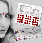 PERPAA Kumkum Light Maroon Round Bindi Book for Ladies Forehead (Stick On) (03, Diameter 10mm, Light Maroon)