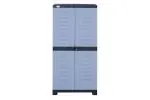 Supreme Furniture Fusion 02 Plastic Cupboard/Almirah/for Home(Charcoal/Sky Grey)