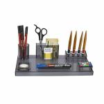 DESKDOCK Acrylic Pen Stand Stationary Storage Stand Pen Pencil Holder for Office | for Home and Study Table (4 Golden pen free)