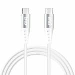 ERD UC-117 USB Type-C to C Braided Data Cable, 65W Super Fast PD Charging, High-Speed Data Transfer, Durable 1m Long, Compatible with USB-C TO C Devices, Laptops, and More, White