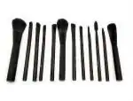 Doucce Makeup Brushes Tool Pro Foundation Eyeliner Eyeshadow Brush (Black) -Set of 12