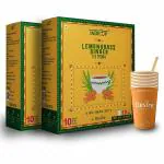 Indicup Instant Tea Premix Sachets Lemongrass Ginger Tea - Pack of 2