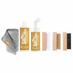 ROYAL CARE PROFESSIONAL PREMIUM SILICONE FOAM CLEANER KIT for Shoe |SFOAM CLEANER 150 ML + SHOE POLISH & MOISURIZER CREAM 200 ML + SOFT BRUSH + HARD BRSUH + MEDIUM BRUSH + 1 MICROFIBER CLOTH | Works on Leather, Whites, Nubuck, Golf Shoes