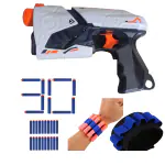 Super Shot Soft Blaster Dart Gun Toy & 10 Soft Foam Dart with 1 Hand Strap for Darts & 20 Extra Dart