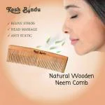 KESHBINDU Handmade Kachi Neem Wood Anti-Dandruff Comb hair styling - (Family Kit) Different 4 Types Of Neem Wood Combs Combo Set | Men & Women