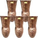 SSA (Pack of 5) C-752 Glass Set Water/Juice Glass (300 ml, Copper, Brown)