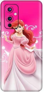 aadia One Plus 9 Matte Vinyl Barbie Printed Mobile Skin Sticker with Scratch Resistant Lamination