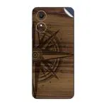 GADGETSWRAP Printed Vinyl Skin Sticker for Oppo A17 - wood-compass