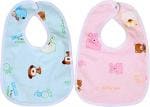 BIGBOUGHT Kids Soft Cotton Baby Bibs for Infants and Toddlers (Cream- Pink, Set of 2)