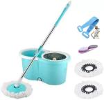 MAGICBUYS Combo Dry Magic Bucket with Steel Spinner Mop With 3 Refills Mop Set ()