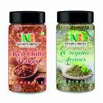Nature's Bridge Chilli Flakes & Oregano Flakes / Chilli Flakes & Oregano Seasoning - 2 X 100 Gm Jar