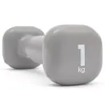Reebok Grey B78439 Vinyl Fixed Dumbbell 1Kg
