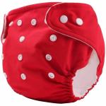 BLUESPUN Baby Reusable Cloth Diapers Adjustable | Baby's All-in-One | Washable, Reusable | Adjustable | Cloth Diapers | Red | Pack of 1