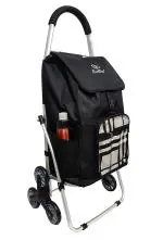 EB EVER BEST Jumbo Shopping Trolley Bag with Wheels| 45 litres Capacity (Jumbo Black Stair Climbing)