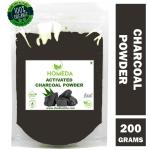 Homeda Activated Charcoal Powder (200g) for Face, Teeth Whitening, Hair, Skin, charcol