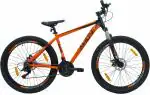 Ahoy! Battle 2.2 21 Gear Mountain Cycle 27.5T | MTB Bicycle with Shimano gear For (12+ Yrs) (5.6+ Height) | Alloy Hardtail Mountain Bicycle For Men & Women (Orange)