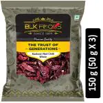 BLK Foods Daily 150g Kashmiri Red Chilli Whole (Less Spicy | Natural Red Mirch) (3 X 50g)