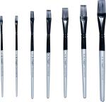 Arora Luxuriance Edition Flat Black and Silver Brush Set pack of 7