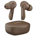 HAMMER Solitude Bluetooth in Ear Earbuds with Upto 22H Playtime, ENC, Fast Charging Type-C, IPX4 Water Resistant, Bluetooth v5.3, Touch Controls and Voice Assistant (Mocha Brown)