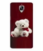 BHAI COVER Oneplus 3T , 1+3T White Polycarbonate Beautiful Teddy Stylish Designer 3D Printed Mobile Phone Back Cover