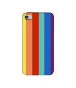 Casotec Rainbow Colors Design 3D Printed Hard Back Case Cover for Apple iPhone 4 / 4S