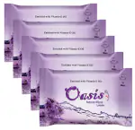 OASIS NATURAL REFRESHING WET WIPES | LAVENDER | ENRICHED WITH VITAMIN E OIL | PACK OF 5 ( 125 WIPES )