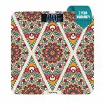 Lifelong Bloom LLWS54 Body Weighing Scale|Indian Cultural Series Rajasthan Rural|Digital Weight Machine|Thick Tempered Glass with LCD Display
