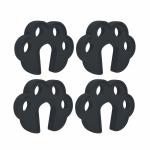 Safe-o-kid Fit All Sleek Design Strong Silicone Door Stopper- Black Pack of 4