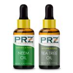 PRZ Combo Of Cold Pressed Neem Oil and Tea Tree Essential Oil 15 ml Each (Combo Of 2)